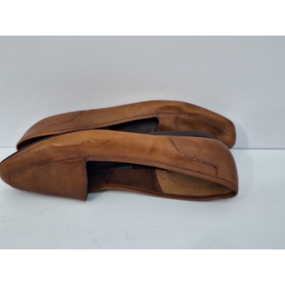 Enzo Angiolini Brown Leather Loafers Women's Sz 9M Slip On Made In Italy Luxury - Picture 10 of 12